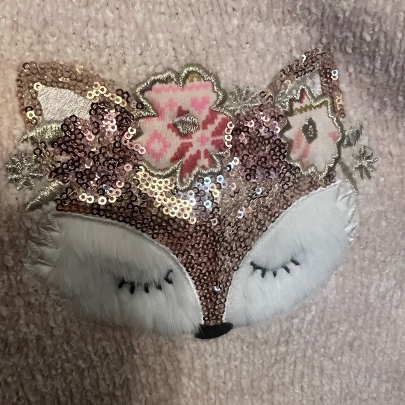 Pink Shimmer Fox Sweater and Patterned Leggings Set 3T - Picture 3 of 9